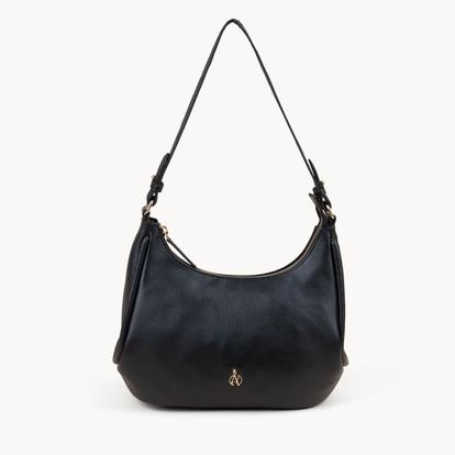 Pink 'Natasha' Pebble Grain Real Shoulder Bag