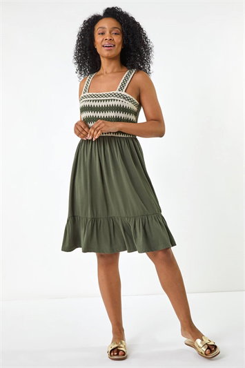 Petite Crochet Trim Strap Dress 14699440