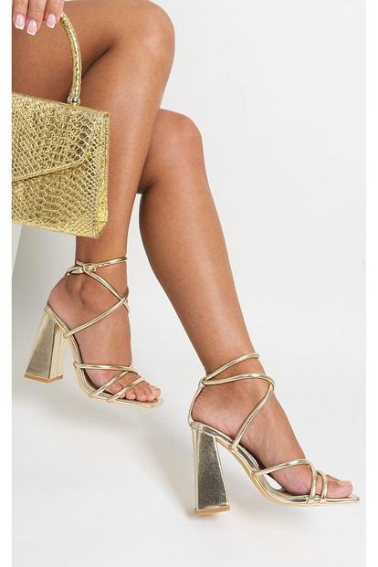Michaela Strappy Ankle Block Heeled Sandals M000016695