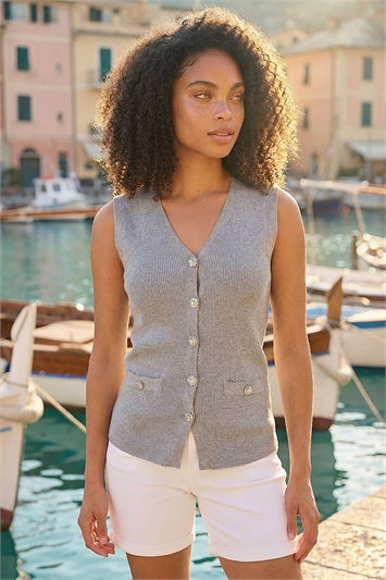 Dusk Buttoned Knit Waistcoat 16341736