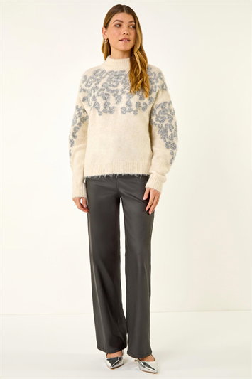 Tinsel Animal Print Knit Jumper 16227138