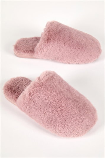 Faux Fur Mule Slipper 26008046