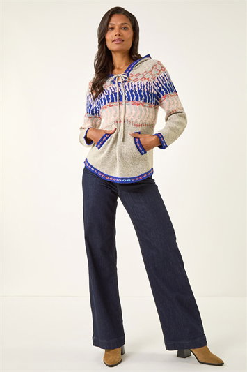 Nordic Print Hooded Jumper 16055544