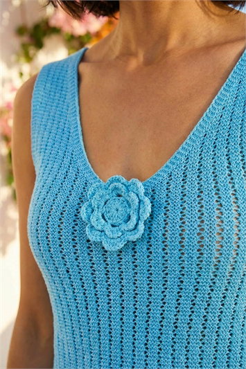 Dusk Flower Knit Vest Top 16345009