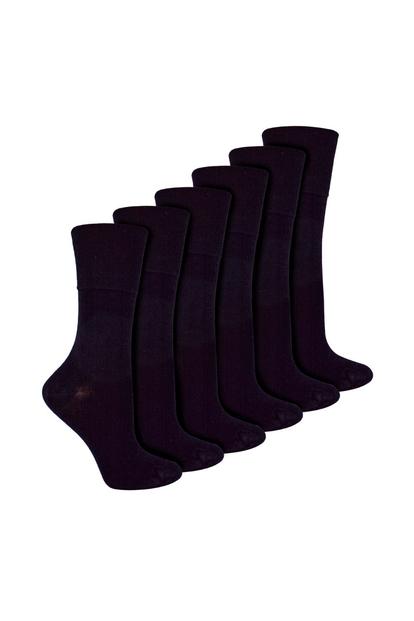 Pink 6 Pack Ladies Non Elastic Bamboo Diabetic Socks