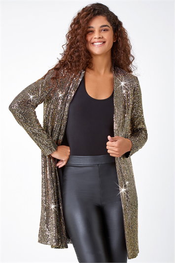 Longline Sequin Stretch Jacket 15022913