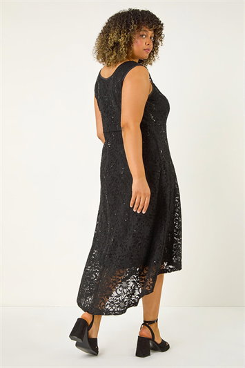 Curve Sequin Lace Sweetheart Neck Dress 14624808