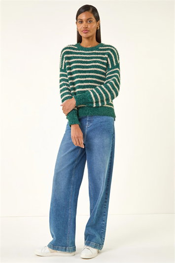 Fluffy Stripe Knit Jumper 16245731