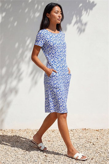 Ditsy Floral Pocket Stretch Dress 14488909