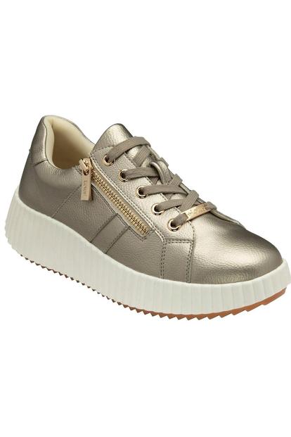Metallic Kora Leather Trainers