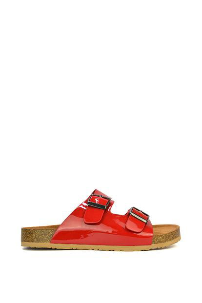 'Star' Double Strap Buckle Up Summer Slip On Flat Sandals M000013822
