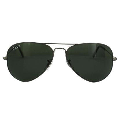 Grey Aviator Gunmetal Green Polarized Aviator 3025 Sunglasses