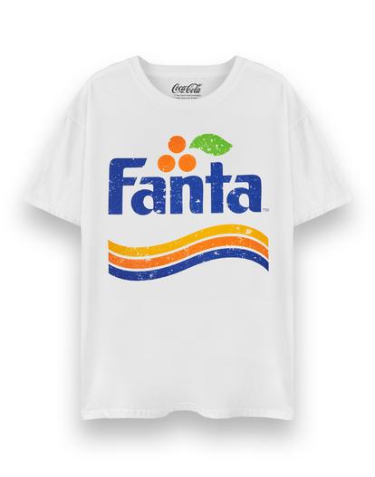 White Coca Cola Distressed Logo Fanta Small T-Shirt