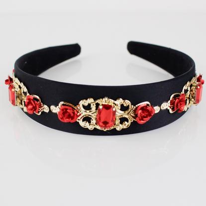 Multi Red Rose Embellished Headband
