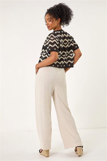 Petite Chevron Open Crochet Cardigan 16196908