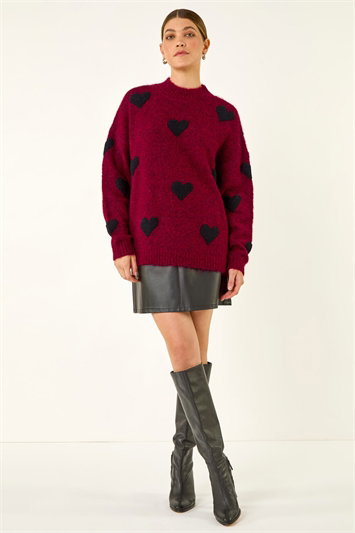 Scattered Heart Knit Jumper 16223878
