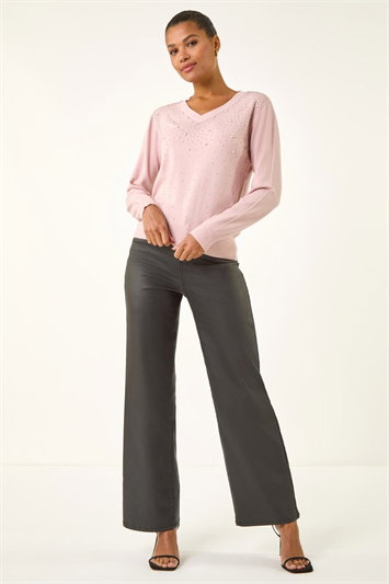 Pearl Sparkle Embellished Jumper 16101272