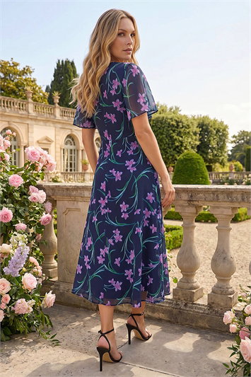 Petite Floral Midi Dress 14846960