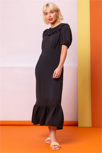 Frill Collar Detail Midi Dress 14228108