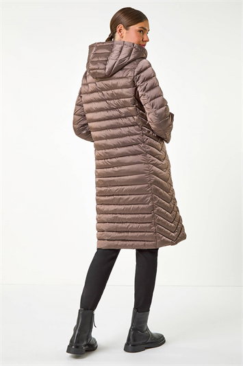 Longline Hooded Padded Coat 12023957