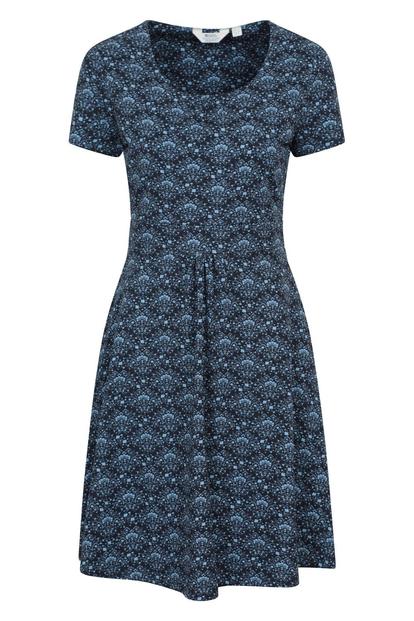 Blue Orchid Floral Uv Protection Dress