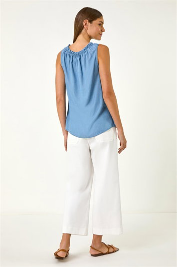 Elasticated Neck Vest Top 20200643