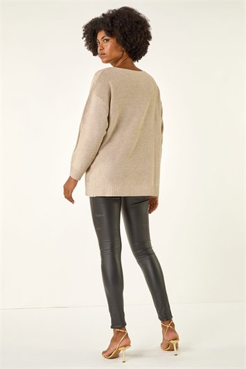 Foil Print Soft Knit Jumper 16320106