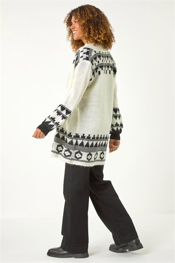 Patterned Knit Cardigan 16124838