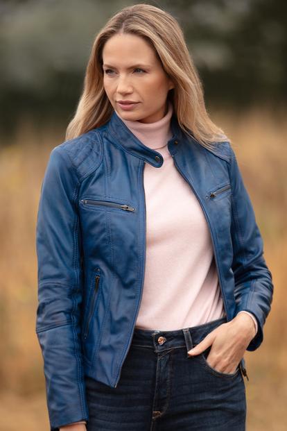 'Donna Milano' Real Leather Fashion Biker Style Jacket M000058695