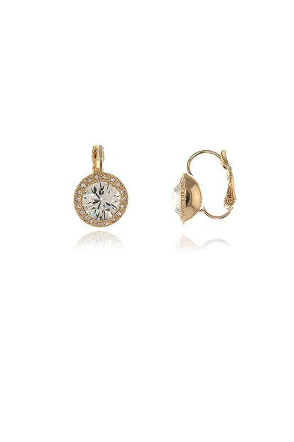 Metallic Cachet London Sosie Pavee Gold Earrings