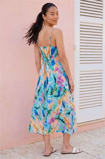 Petite Strappy Button Through Dress 14963009