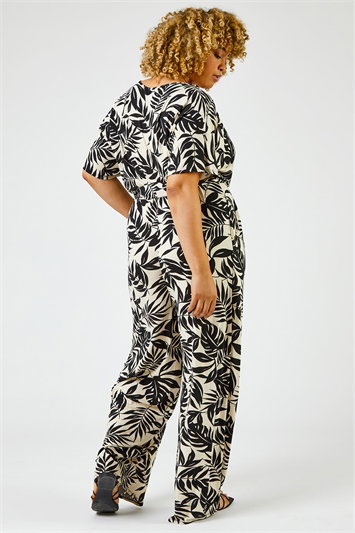 Curve Tropical Print Jumpsuit 14273408