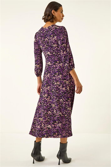 Abstract Print Midi Dress 14817676