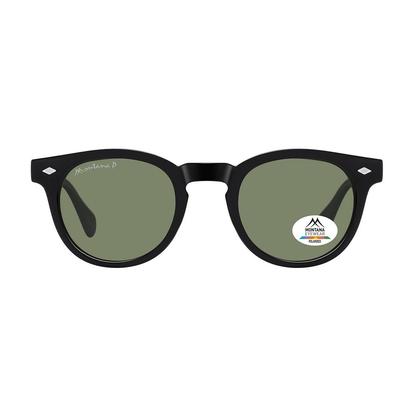 Black Round Shiny Black G-15 Green Polarized Mp191
