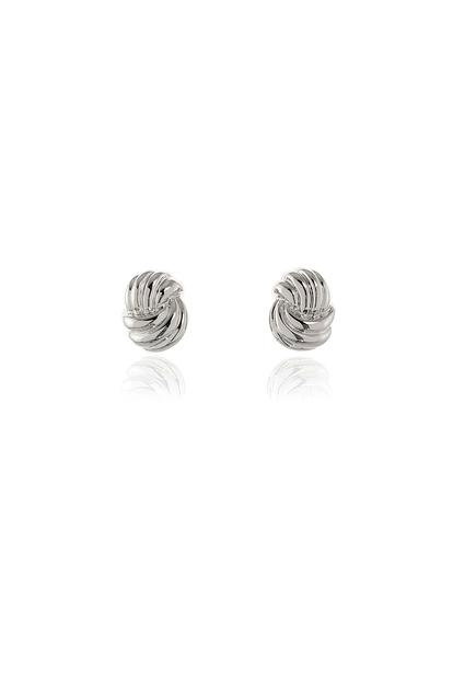 Metallic Cachet London Lael Silver Clip On Earrings