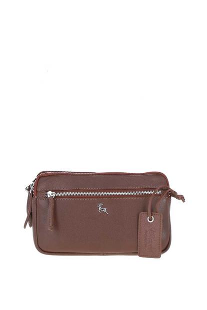 Black 'Sterling' Real Leather Crossbody Bag