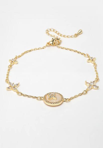 Metallic Gold Crystal Bracelet