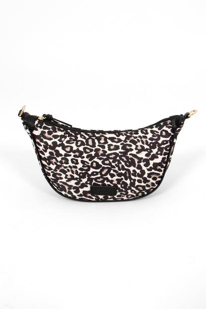 Green Leopard Half Moon Crossbody Bag