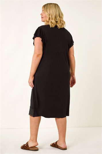 Curve Lace V-Neck Midi Dress 14724808