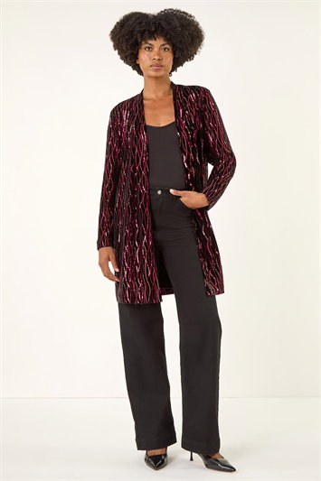 Sequin Velvet Longline Jacket 15031532