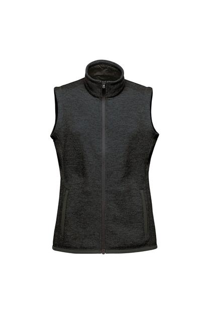 Black Avalante Knitted Heather Full Zip Gilet