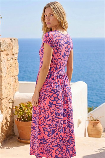 Floral Print Pocket Midi Dress 14881872
