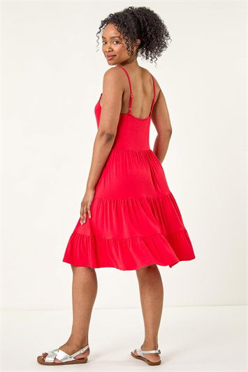 Petite Beaded Strappy Tiered Dress 14755178
