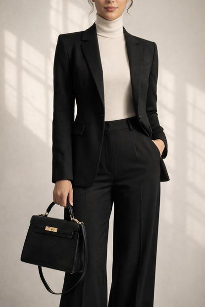 Black Top Handle Satchel Tote Bag