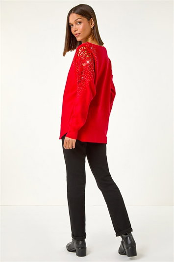 Sparkly Sleeve Knit Jumper 16146478