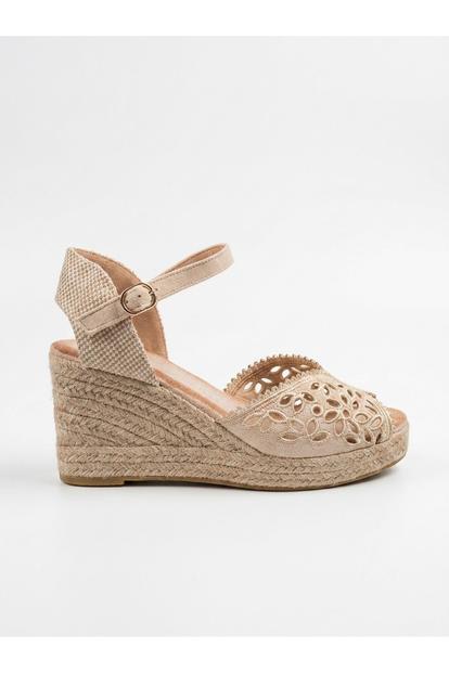 Cream Saoirse Cut Out Detail Espadrille Sandals