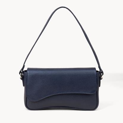 Pink 'Beverly' Pebble Grain Real Leather Shoulder Bag