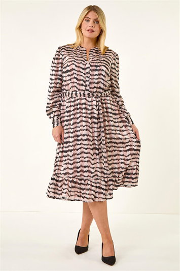 Curve Animal Print Midi Dress 14770472