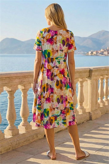 Floral Print Smock Dress 14727576
