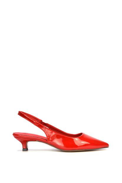 Black 'Jenny'  Pointed Toe Low Kitten Heel Slingback Pumps